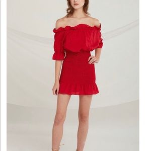 Red Smocked dress from Storets